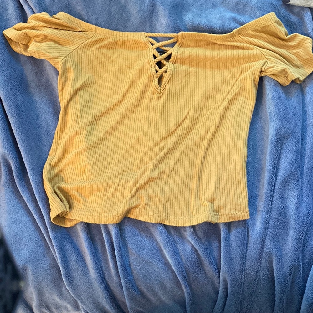It is off the shoulder